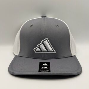 Adidas Golf 3 Stretch Fit Fairway Collection A-Flex Men’s Hat S/M Grey White